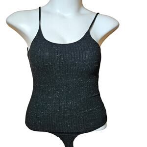 David Lerner Ribbed Bodysuit Size Medium